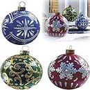 3PC Outdoor Christmas PVC Inflatable Decorated Ball,Giant Christmas Inflatable Ball Christmas Tree Decorations,Christmas Inflatable Outdoor Decorations Holiday Inflatables Balls Decoration (3pc)