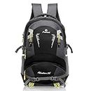 Martucci 30L Spacious Lightweight 17 Inch Casual Waterproof Laptop Backpack for Men & Women, Polyester Travel Backpack for Camping Hiking Trekking, Bag with Reflective Strip (Black)