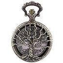 Pocket Watch Vintage Quartz Hollow Tree of Life Pocket Watch Gift for Best Man,Usher,Groom,Birthday,Graduation,Father Day Gift,Women and Girls