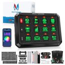 Wireless RGB 12Gang Switch Panel LED Light Bar Bluetooth Electronic Relay System