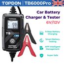 TOPDON TB6000Pro Trickle Battery Charger Maintainer Automotive & 12V Load Tester