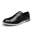 Bruno Marc Men's Plain Toe Oxford Shoes Business Formal Derby Dress Sneakers, Black, 9