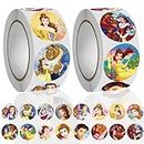 Beauty and The Beast Stickers,Beauty and The Beast Birthday Party Favor,1000pcs Stickers Birthday Party Supplies Roll Sticker Reward Gifts Goody Bag Decoration Water Bottle Luggage Stickers