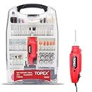 TOPEX 110PCS 12V Mini Grinder Electric Rotary Tool Polishing Drilling Kit Set Multi Acces