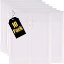 1Intheoffice Poly Envelopes with Top Opening, Letter, Clear 8.5X11, 10/Pack