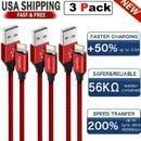 3 Pack Fast Charger Cable Heavy Duty For iPhone 14 13 12 11 XR 8 7 Charging Cord