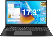17 Inch Laptop, Laptops Computer with 4GB DDR4 RAM 128GB SSD, Intel Core I3, FHD