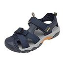 DREAM PAIRS Men's Athletic Sports Outdoor Closed Toe Hiking Fisherman Sandals,Navy,Size 11 US / 10 UK DSA212