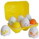 TOMY Toomies Hide and Squeak Eggs Baby Toy - Baby Box of Big Eggs with 3 Squeak Chicks & 3 Rattle Chicks - Colour & Shape Sorter Baby Sensory Toys - Toddler Toys & Baby Toys 6 Months Plus to 36 Months