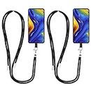 Cobee Phone Lanyards for Around the Neck, 2pcs Universal Cell Phone Lanyards with Detachable Nylon Neck Crossbody Lanyard and 2pcs Pads, Adjustable Mobile Phone Straps Compatible with All Smartphones