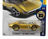 Hot Wheels '68 Corvette - Gas Monkey Garage SUPER CUSTOM w/ Real Riders (gold)