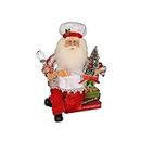 Karen Didion Originals Baking Traditions Santa Figurine, 13 Inches - Handmade Christmas Holiday Home Decorations and Collectibles