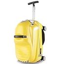 ELDA Kids Ride-on Suitcase Hardside Kid Luggage with Wheels TSA Telescopic Handles 20" Cute Car for Boys Girls, yellow, 20in, Ride-on Suitcase