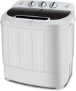Por Mini Twin Tub Washing Machine 13LBS Compact Laundry Washer and Dryer Combo 
