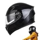 SHWING Full Face Hat | Full Face Dual Visor Dirt Bike Hat,Cycling Hat for Motorcycles, Scooters & Mopeds, Street Bike Hat for Adults Men and Women