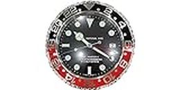 Rolex moda lusso replica orologio da parete (rosso e nero)