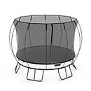 Springfree Trampoline Kids Round Trampoline w/Safety Enclosure Net and SoftEdge Jump Bounce Mat for Outdoor Backyard Bouncing (Medium Round (10ft))