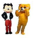 Kidhap Professional Mascot For Prank Fancy Dress Costume|Events,Theme And Birthday Party-(Micky-Teddy) - Metal, Multicolor