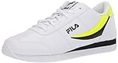 Fila Sneaker Uomo Province, Bianco/Giallo di sicurezza/Nero, 11.5