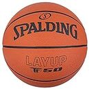 Spalding - TF-50 - Klassische Farbe - Basketball - Größe 5 - Basketball - Anfängerball - Material: Gummi - Outdoor - Anti-Rutsch - Hervorragender Grip - Sehr widerstandsfähig - Nicht aufgeblasen