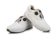 East Star Sports Austin Easy Go Spikeless Golf Shoes (White, Numeric_7)