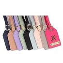 Mekhush Customized Vegan Leather Luggage Tags with Colour, Name & Charm | Bag Tags for Adults & Kids (Pack of 04)