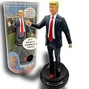Talking Donald Trump Figure - Says 17 Lines in Trump's REAL Voice, Donald Trump Gifts for Men, Funny Trump Gifts, Trump 2024, USA Trump Bobblehead, Political Gifts for Desk, USA Funny