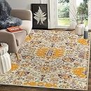 Status Contract Rugs for Living Room |(3x5ft) Printed Carpet for Living Room Decor|Anti Skid Backing Home Essentials|Aesthetic Vintage Decor Carpet for Bedroom|Boho Rugs for Living Room (Vintage 405)