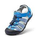 DREAM PAIRS Boys Girls Toddler Summer Outdoor Athletic Kids Sport Sandals 171111-K Size 12 Little Kid BLUE/GREY/RED