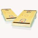 Skip's Garage 2' X 4' Full Court Basketball Cornhole Set w/ Case & Lights Solid Wood in Blue/Brown/Green | 12 H x 24 W x 48 D in | Wayfair