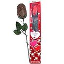 Valentine’s Day Milk Chocolate Rose, One Single Candy Flower, VDay Gift Basket Treat, 0.7 Ounces