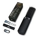 Hot Hair Straightener Brush,Portable Mini Hair Straightener USB Rechargeable 6400MAH,2 in 1 Hair Straightener Comb with Anti-Scald Feature for Women & Men (Black)