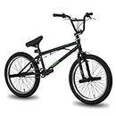HILAND 20 Inch BMX Bike for boys girls With 360 Degree Gyro & 4 Pegs, 20 Inch BMX Bike for 7 8 9 10 11 Years old kid bicycle black