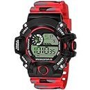 SWADESI STUFF Black Dial Red Color Band Army Kids Digital Rubber Watch for Boys