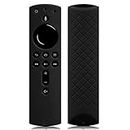 USTIYA Case for Amazon Fire TV Case TV Stick 4K, Fir TV Stick (2nd Generation), Fir TV (3rd Generation) and New Second Generation Alexa Voice Remote Control Silicone Protective Case Cover (Black)