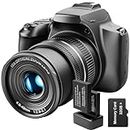 G-Anica Digital Camera, 64MP&4K Cameras for Photography & Video, 40X Zoom Lens，Vlogging Camera for YouTube with Flash, WiFi & HDMI Output，32GB SD Card(2 Batteries)
