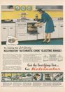 Kelvinator 1946 cocina automática rango eléctrico bonita dama obtén el mejor anuncio impreso
