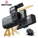 REDTIGER 4K Dash Cam Front and Rear Dash Camera WiFi Car DVR Video Recorder