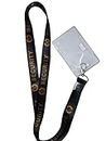 Us Creations ID Card Holder with Security Print Black Lanyard ID Card Holder/Badge with Plastic Transparent Card Holder for Office/Doorman/Security Man & Women/Staff/Official Use -Set of 2
