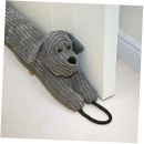  Tapón de corriente debajo de la puerta tapón de viento decorativo para puerta y perro gris de 36 pulgadas
