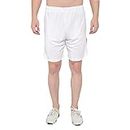 DIA A DIA Men's Polycotton Outdoor Gym Shorts Pack of 1 (White, Free Size: 28-34 Inches)