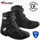 Mens Motorbike Riding Boots Motorcycle Waterproof Leather Touring Shoes Armoured