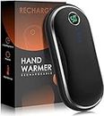 Hand Warmers Rechargeable, 10000mAH Electric Hand Warmer Heater Power Bank with 15hrs Warmth, Digital Display, Double-Sided Heating USB Pocket Warmers for Camping, Hiking, Gifts for Men, Women
