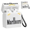 CASENED Cute Cartoon Design Case Cover for Apple AirPods Pro 2nd Generation - Shockproof TPU with Keychain - AirPods Pro 2 Protector for Men and Women (Marlboro)