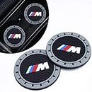for BMW M Car Cup Coaster,Drink Holder Coaster for BMW M M2 M4 M5 M6 M8 X1 X2 X3 X5 X6 M135i M240i Z4 328i X7, Non-Slip Auto Cup Holder Insert Coaster, Car Interior Accessories,2PCS