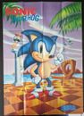 Sega Megadrive "Sonic The Hedgehog" vintage video game  Advertising poster 1991