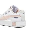 PUMA Carina Street PS Sneaker, White-Rose DUST-Feather Gray, 12 UK Child