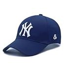 Fashionable Latest 3D Embroidered Cotton Adjustable Baseball caps for Men (Navy Blue E)
