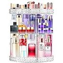 360 Rotating Makeup Organizer, Large Capacity Cosmetic Organizer Perfume Organizer DIY Placement Make up Organizer and Storage for Dresser, Clear, Acrylic