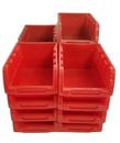 Lote de 17 contenedores colgantes y apilables rojos organización de almacenamiento de herramientas